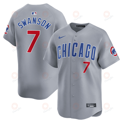 Dansby Swanson Chicago Cubs 2024-2025 Road Limited Gray Jersey