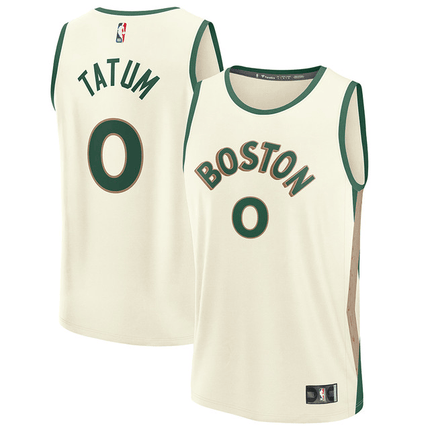 Jayson Tatum Boston Celtics Fast Break 2024-2025 City Edition Cream Jersey