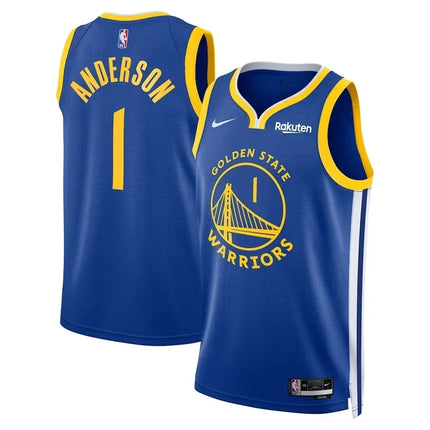 Kyle Anderson Golden State Warriors 2024-2025 Icon Edition Swingman Badge Royal Jersey