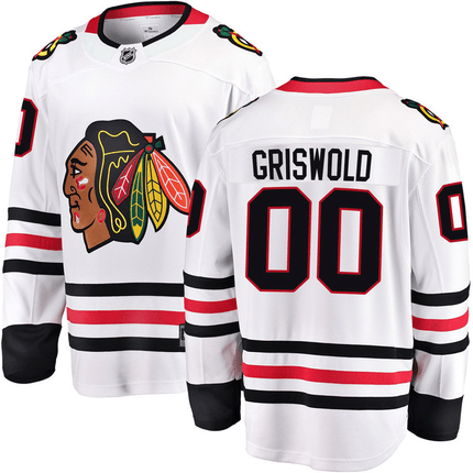 Clark Griswold Chicago Blackhawks 2025 Road Breakaway White Jersey