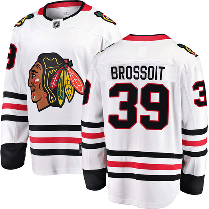 Laurent Brossoit Chicago Blackhawks 2025 Road Breakaway White Jersey