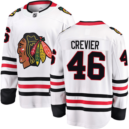 Louis Crevier Chicago Blackhawks 2025 Road Breakaway White Jersey