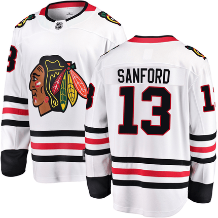 Zach Sanford Chicago Blackhawks 2025 Road Breakaway White Jersey