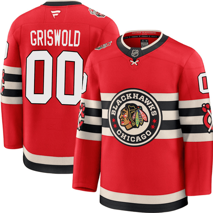 Clark Griswold Chicago Blackhawks 2025 Winter Classic Premium Red Jersey