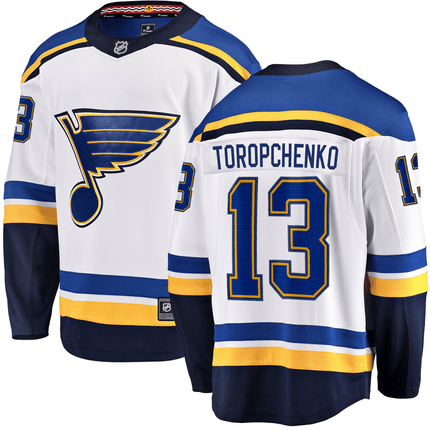 Alexei Toropchenko St. Louis Blues 2024-2025 Away Breakaway White Jersey