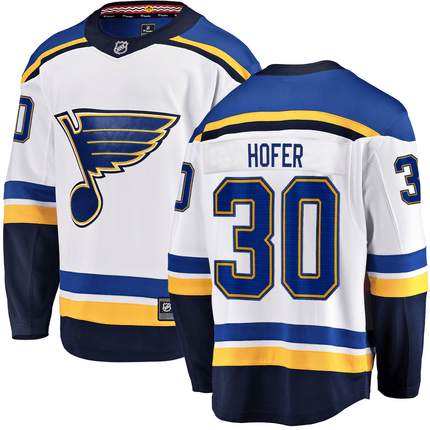 Joel Hofer St. Louis Blues 2024-2025 Away Breakaway White Jersey