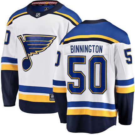 Jordan Binnington St. Louis Blues 2024-2025 Away Breakaway White Jersey