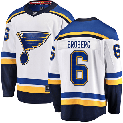 Philip Broberg St. Louis Blues 2024-2025 Away Breakaway White Jersey