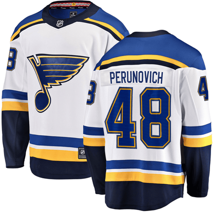 Scott Perunovich St. Louis Blues 2024-2025 Away Breakaway White Jersey