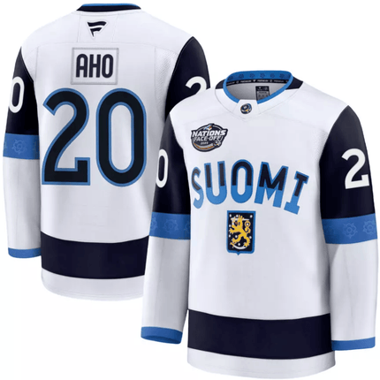 Sebastian Aho Finland 2025 4 Nations Face-Off Premium Jersey