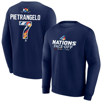 Alex Pietrangelo 2025 4 Nations Face-Off Pick-A-Player Pullover Navy Sweatshirt
