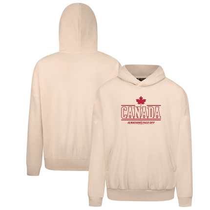 Canada 2025 4 Nations Face-Off Contact Pullover Khaki Hoodie