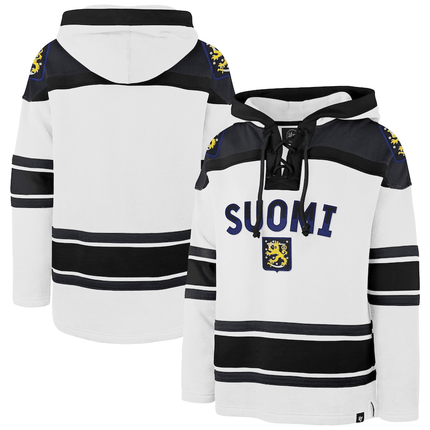 Finland '47 2025 4 Nations Face-Off Superior Lacer Pullover White Hoodie
