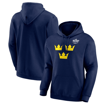 Sweden 2025 4 Nations Face-Off Fleece Pullover Navy Hoodie