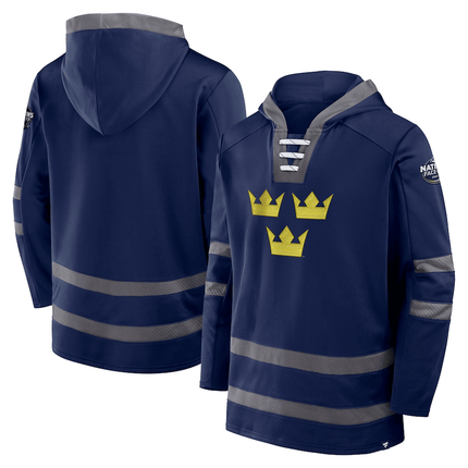 Sweden 2025 4 Nations Face-Off Inside Line Pullover Athletic Navy Hoodie