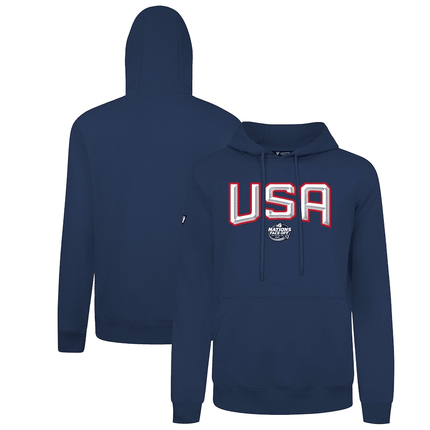 USA 2025 4 Nations Face-Off Podium Pullover Navy Hoodie
