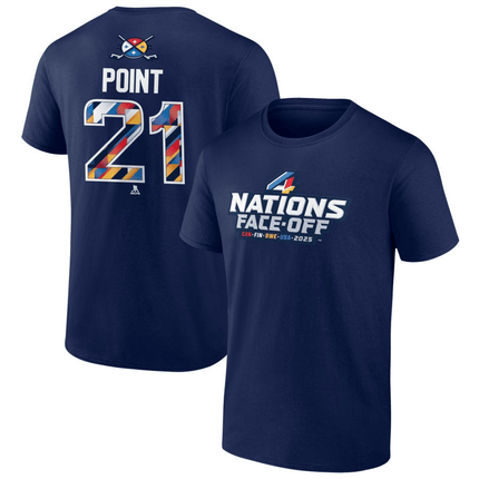 Brayden Point 2025 4 Nations Face-Off Pick-A-Player Navy T-Shirt