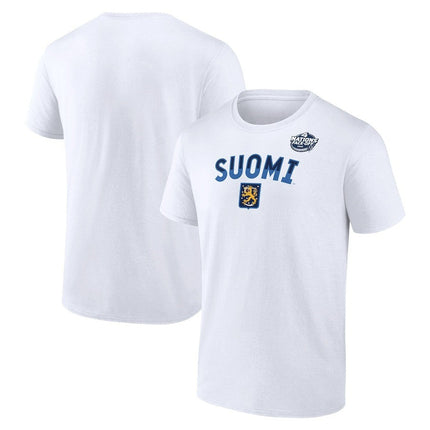 Finland 2025 4 Nations Face-Off Primary Logo White T-Shirt