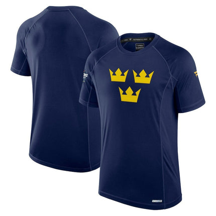 Sweden 2025 4 Nations Face-Off Pro Tech Athletic Navy T-Shirt