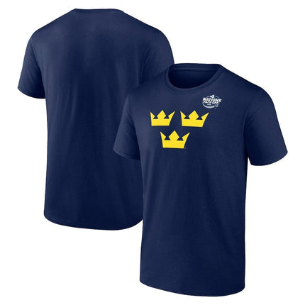 Sweden 2025 4 Nations Face-Off Primary Logo Navy T-Shirt