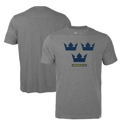 Sweden 2025 4 Nations Face-Off Thrive Tri-Blend Gray T-Shirt