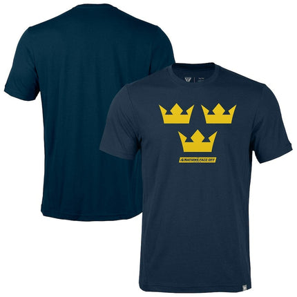 Sweden 2025 4 Nations Face-Off Thrive Tri-Blend Navy T-Shirt