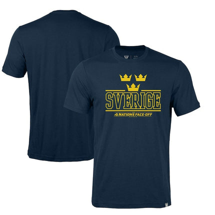 Sweden 2025 4 Nations Face-Off Thrive Navy T-Shirt