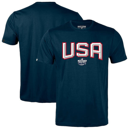 USA 2025 4 Nations Face-Off Richmond Navy T-Shirt