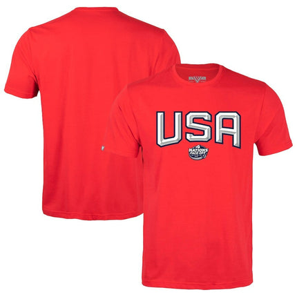 USA 2025 4 Nations Face-Off Richmond Red T-Shirt