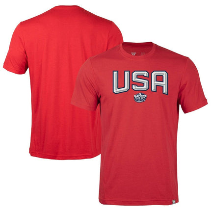 USA 2025 4 Nations Face-Off Thrive Tri-Blend Red T-Shirt