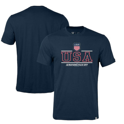 USA 2025 4 Nations Face-Off Thrive Navy T-Shirt