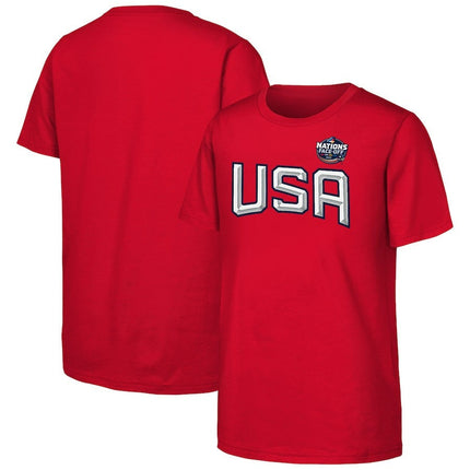 USA 2025 4 Nations Face-Off Primary Logo Red T-Shirt