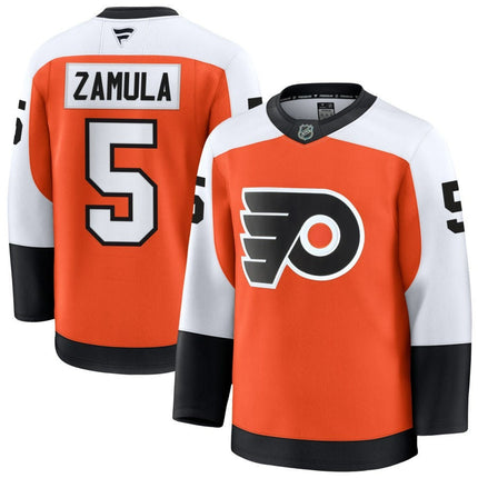 Egor Zamula Philadelphia Flyers 2025 Home Premium Orange Jersey
