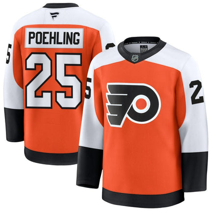 Ryan Poehling Philadelphia Flyers 2025 Home Premium Orange Jersey