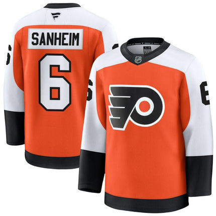 Travis Sanheim Philadelphia Flyers 2025 Home Premium Orange Jersey