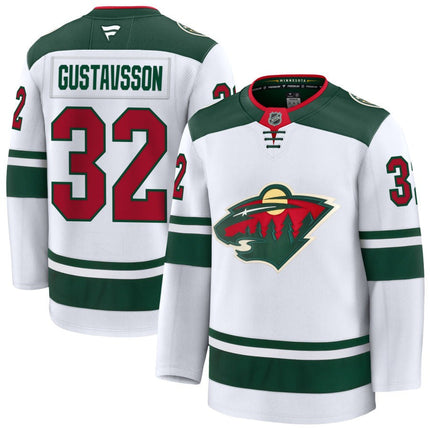 Filip Gustavsson Minnesota Wild 2025 Away Premium White Jersey