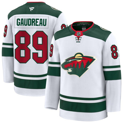 Frederick Gaudreau Minnesota Wild 2025 Away Premium White Jersey