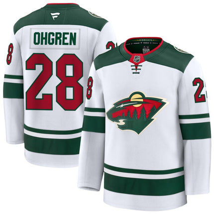 Liam Ohgren Minnesota Wild 2025 Away Premium White Jersey