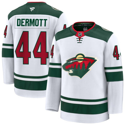 Travis Dermott Minnesota Wild 2025 Away Premium White Jersey