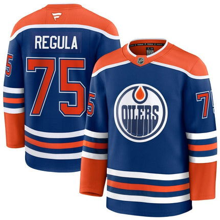 Alec Regula Edmonton Oilers 2025 Home Premium Royal Jersey