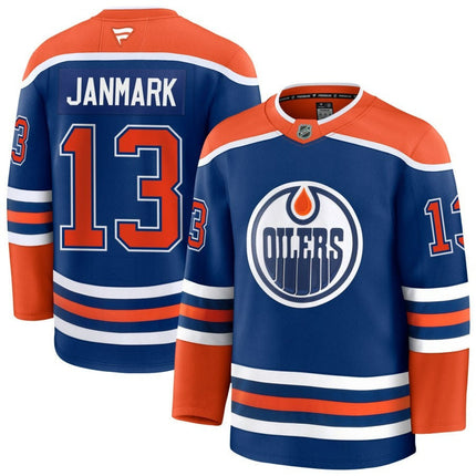 Mattias Janmark Edmonton Oilers 2025 Home Premium Royal Jersey