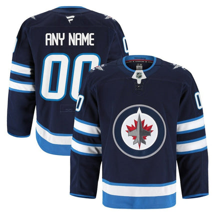 Customizable Winnipeg Jets 2025 Home Pro Navy Jersey