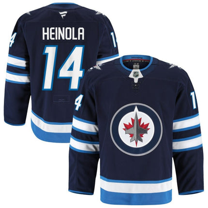 Ville Heinola Winnipeg Jets 2025 Home Pro Navy Jersey
