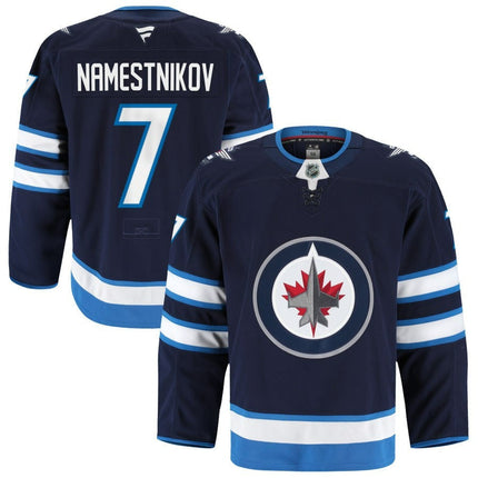 Vladislav Namestnikov Winnipeg Jets 2025 Home Pro Navy Jersey