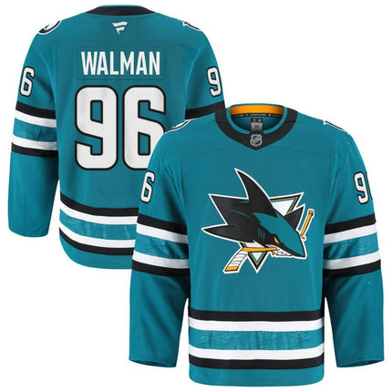 Jake Walman San Jose Sharks 2025 Home Pro Teal Jersey