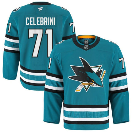 Macklin Celebrini San Jose Sharks 2025 Home Pro Teal Jersey