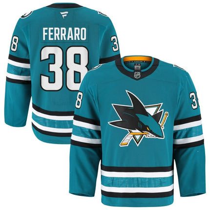 Mario Ferraro San Jose Sharks 2025 Home Pro Teal Jersey