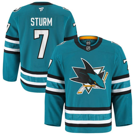 Nico Sturm San Jose Sharks 2025 Home Pro Teal Jersey