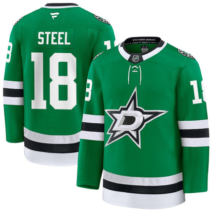 Sam Steel Dallas Stars 2025 Home Premium Kelly Green Jersey