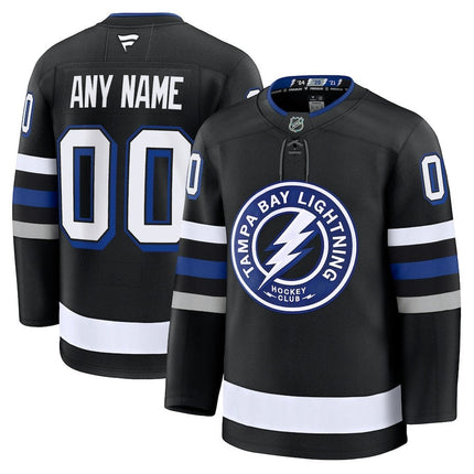 Custom Name Tampa Bay Lightning 2025 Alternate Premium Black Jersey